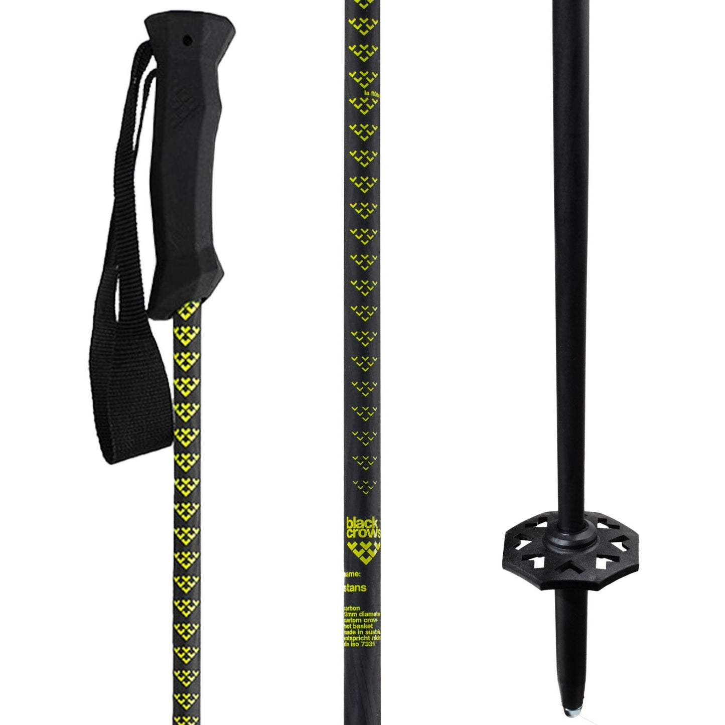 Yellow Black Crows Stans Ski Poles 2025