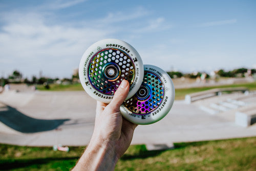 Honeycore Wheels | White / Rocket Fuel