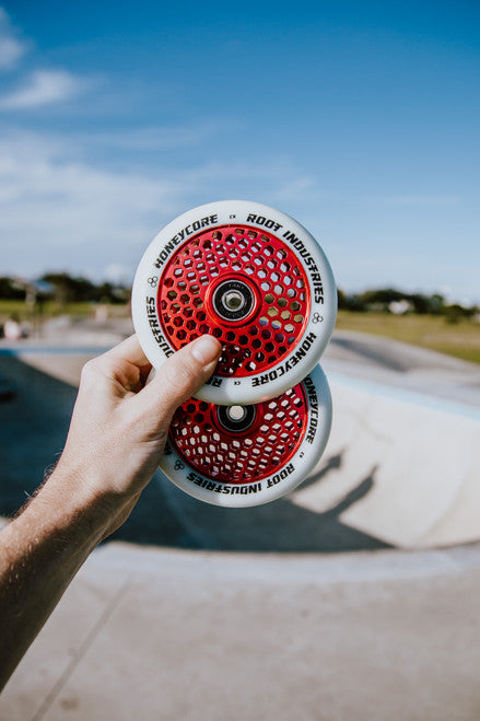 Honeycore Wheels | White / Red